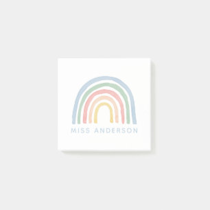 Moderner Regenbogenlehrer dankt Ihnen für Ihr Ges Post-it Klebezettel