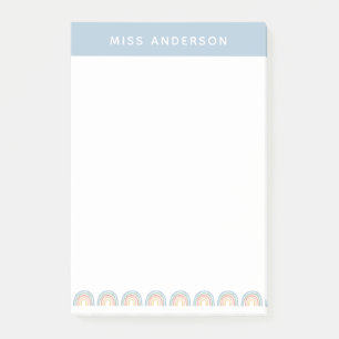 Moderner Regenbogenlehrer dankt Ihnen für Ihr Ges Post-it Klebezettel