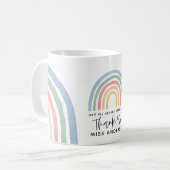 Moderner Regenbogenlehrer dankt Ihnen für Ihr Gesc Kaffeetasse (Vorderseite Links)