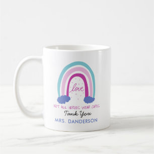 Moderner Regenbogenlehrer dankt Ihnen für Ihr Gesc Kaffeetasse