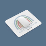 Moderner Regenbogenlehrer dankt Ihnen für Ihr Gesc Mousepad<br><div class="desc">Moderner Regenbogenlehrer dankt Ihnen für Ihr Geschenk. Du bist mein Held-Lehrer. Nicht alle Helden tragen Kappen. Schönes nachdenkliches Geschenk.</div>