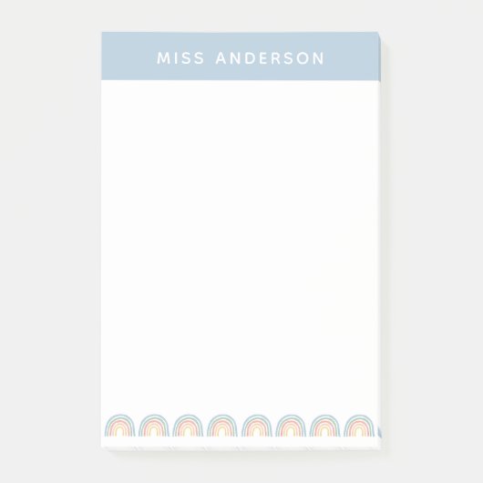 Moderner Regenbogenlehrer dankt Ihnen für Ihr Gesc Post-it Klebezettel (Vorderseite)