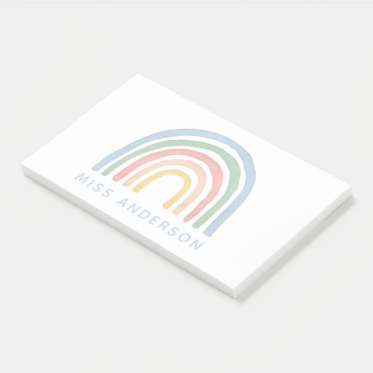 Moderner Regenbogenlehrer dankt Ihnen für Ihr Gesc Post-it Klebezettel (angewinkelt)