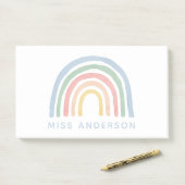 Moderner Regenbogenlehrer dankt Ihnen für Ihr Gesc Post-it Klebezettel (Auf Schreibtisch)