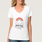 Moderner Regenbogenlehrer dankt Ihnen für Ihr Gesc T-Shirt (Vorderseite)
