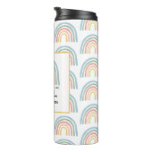 Moderner Regenbogenlehrer dankt Ihnen für Ihr Gesc Thermosbecher (Nach rechts gedreht)