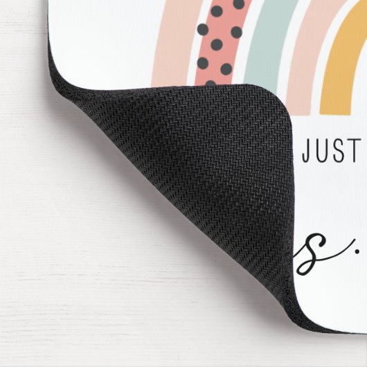 Moderner Regenbogenlehrer Mousepad (Ecke)