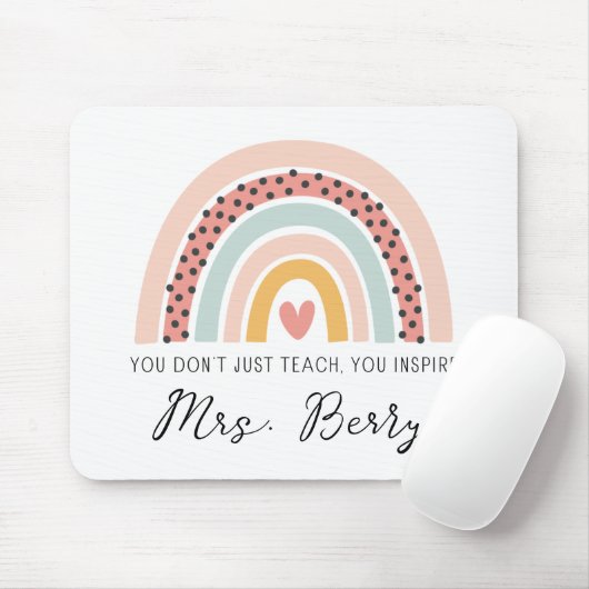Moderner Regenbogenlehrer Mousepad (Mit Mouse)