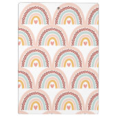 Moderner Regenbogenlehrer tragen Ihren Namen hinzu Klemmbrett (Rückseite)