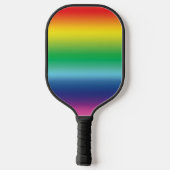 Moderner Regenbogenverlauf Lgbtq-Gay Pride Pickleball Schläger (Rückseite)
