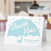 Moderner Regenschirm Baby Shower Boy Danke