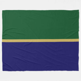 Moderner, reichhaltiger Royal Blue Deep Green Colo Fleecedecke