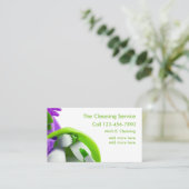 Moderner Reinigungs-Service Visitenkarte (Stehend Vorderseite)