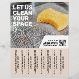 Moderner Reinigungsdienst löst den Flyer ab