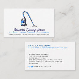 Moderner Reinigungsdienst Soziale Medien Visitenkarte