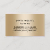 Moderner Reinigungsservice Black & Gold Visitenkarte (Rückseite)
