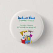 Moderner Reinigungsservice Button (Vorderseite)