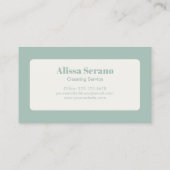 Moderner Reinigungsservice für Hausmädchen Visitenkarte (Rückseite)