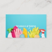 Moderner Reinigungsservice für Pastelle Visitenkarte (Vorderseite)