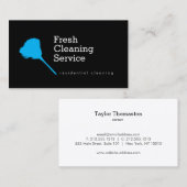 Moderner Reinigungsservice, Hausmeister-Visitenkar Visitenkarte (Vorne/Hinten)