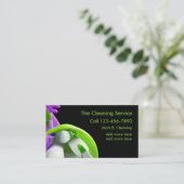 Moderner Reinigungsservice Leistungsstark Visitenkarte (Stehend Vorderseite)