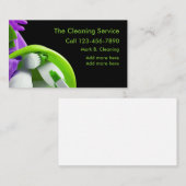 Moderner Reinigungsservice Leistungsstark Visitenkarte (Vorne/Hinten)