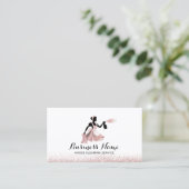 Moderner Reinigungsservice Rose Gold Glitzer Visitenkarte (Stehend Vorderseite)