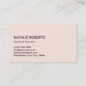 Moderner Reinigungsservice Rose Goldmädchen Rosa Visitenkarte (Rückseite)