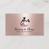 Moderner Reinigungsservice Trendy Rose Gold Visitenkarte (Vorderseite)