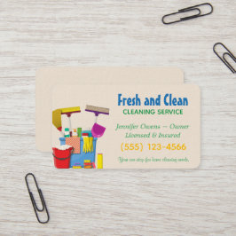 Moderner Reinigungsservice Visitenkarte