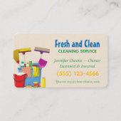 Moderner Reinigungsservice Visitenkarte (Vorderseite)