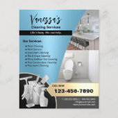 Moderner Reinigungsservice von Light Blue House Flyer (Vorne)