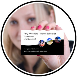 Moderner Reiseagentur-Spezialist Visitenkarte