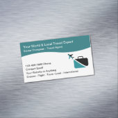 Moderner Reiseberater Agent Broker Magnetische Visitenkarte (Beispiel)