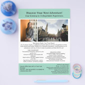 Moderner Reisebüro-Mitarbeiter Flyer (Einzeln)
