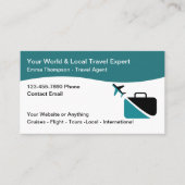 Moderner Reiseexperte Agent Broker Visitenkarte (Vorderseite)