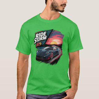 Moderner Rennwagenjunge T-Shirt
