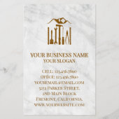 Moderner Reparaturservice für Auto aus weißem Marm Flyer (Hinten)