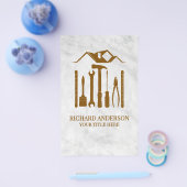 Moderner Reparaturservice für Auto aus weißem Marm Flyer (Einzeln)