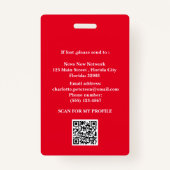 Moderner Reporter-Pressepass Ausweis (Rückseite)