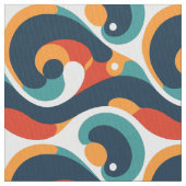 Moderner Retro-Abstrakter Groovy Stoff (Nahaufnahme)