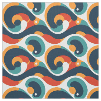 Moderner Retro-Abstrakter Groovy Stoff