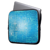 Moderner Retro Blueprint Laptop-Sieb Laptopschutzhülle (Vorderseite Links)