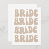 Moderner Retro Bridge Junggeselinnen-Abschied Vint Einladung (Vorne/Hinten)