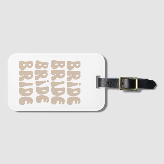 Moderner Retro Bridge Junggeselinnen-Abschied Vint Gepäckanhänger (Vorderseite (Horizontal))