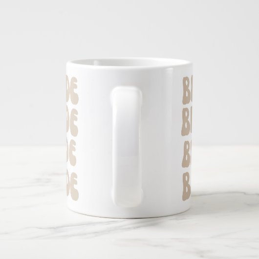 Moderner Retro Bridge Junggeselinnen-Abschied Vint Jumbo-Tasse (Rückseite)