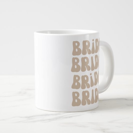 Moderner Retro Bridge Junggeselinnen-Abschied Vint Jumbo-Tasse (Vorderseite Rechts)