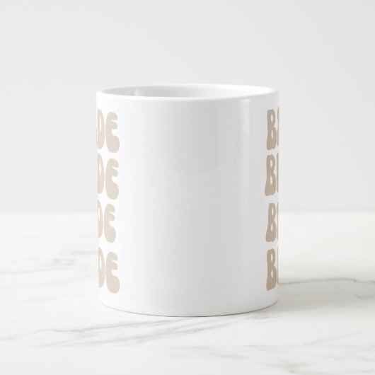 Moderner Retro Bridge Junggeselinnen-Abschied Vint Jumbo-Tasse (Vorderseite)