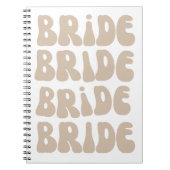 Moderner Retro Bridge Junggeselinnen-Abschied Vint Notizblock (Vorderseite)