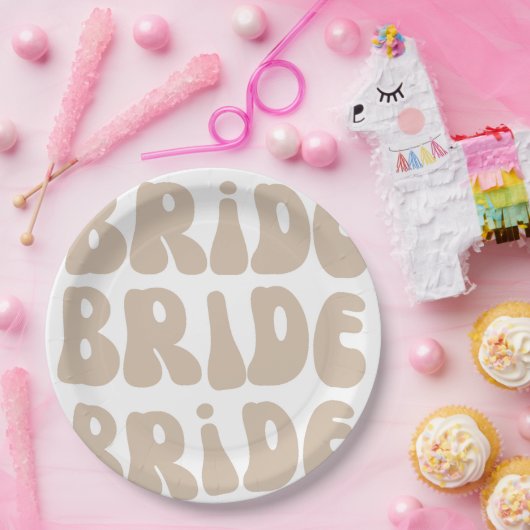 Moderner Retro Bridge Junggeselinnen-Abschied Vint Pappteller (Party)